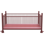 Mesh box pallet | 1,50m x 0,87m x 0,60m | painted | with closed hook